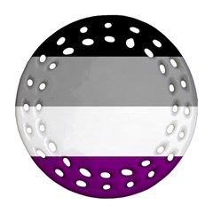 Asexual Pride Flag Lgbtq Round Filigree Ornament (two Sides) by lgbtnation