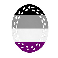 Asexual Pride Flag Lgbtq Oval Filigree Ornament (two Sides) by lgbtnation
