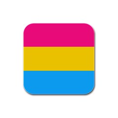 Pansexual Pride Flag Rubber Square Coaster (4 Pack)  by lgbtnation