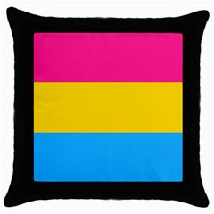 Pansexual Pride Flag Throw Pillow Case (black) by lgbtnation