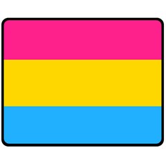 Pansexual Pride Flag Fleece Blanket (medium)  by lgbtnation