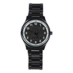 Binary Coding Stainless Steel Round Watch by impacteesstreetwearsix