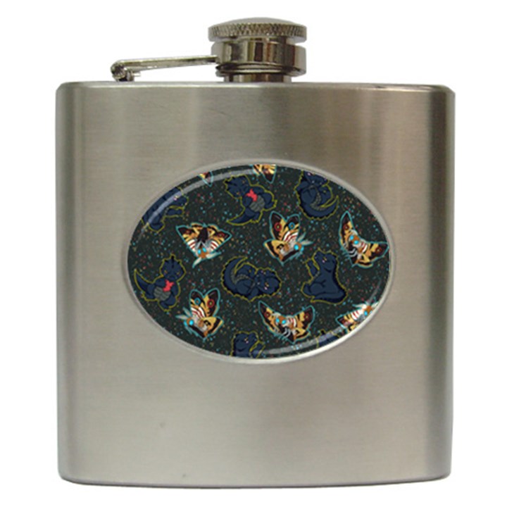 king and Queen  Hip Flask (6 oz)