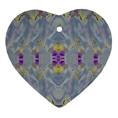 We Are Flower People In Bloom Heart Ornament (two Sides) by pepitasart