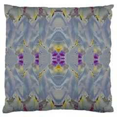 We Are Flower People In Bloom Large Cushion Case (two Sides) by pepitasart