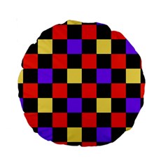 Checkerboard Again Standard 15  Premium Round Cushions