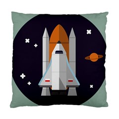 Rocket Space Universe Spaceship Standard Cushion Case (one Side) by Pakrebo