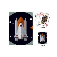 Rocket Space Universe Spaceship Playing Cards Single Design (mini) by Pakrebo