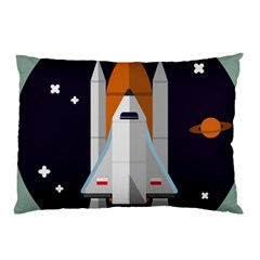 Rocket Space Universe Spaceship Pillow Case (two Sides) by Pakrebo