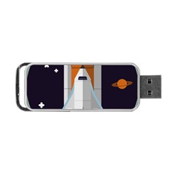 Rocket Space Universe Spaceship Portable Usb Flash (two Sides) by Pakrebo