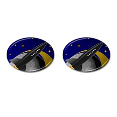 Science Fiction Sci Fi Sci Fi Logo Cufflinks (oval) by Pakrebo