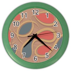 Background Abstract Non Seamless Color Wall Clock by Pakrebo