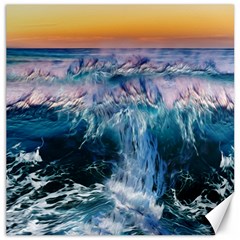 Sea Waves Ocean Water Beach Surf Canvas 12  X 12  by Pakrebo