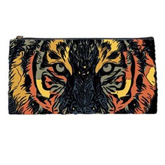 Tiger Predator Abstract Feline Pencil Cases by Pakrebo