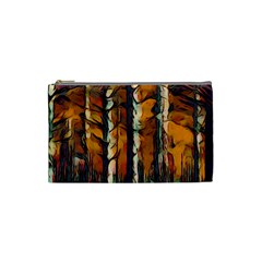 Forest Woods Trees Night Shadows Cosmetic Bag (small)