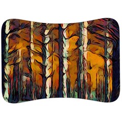 Forest Woods Trees Night Shadows Velour Seat Head Rest Cushion by Pakrebo