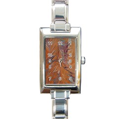 Marbled Paper Mottle Color Movement Rectangle Italian Charm Watch