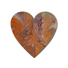 Marbled Paper Mottle Color Movement Heart Magnet by Pakrebo