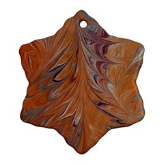 Marbled Paper Mottle Color Movement Ornament (Snowflake)