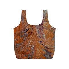 Marbled Paper Mottle Color Movement Full Print Recycle Bag (S)