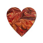 Marbled Paper Mottle Color Movement Heart Magnet Front