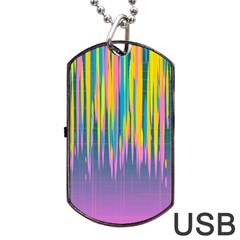 Background Colorful Texture Bright Dog Tag Usb Flash (one Side) by Pakrebo