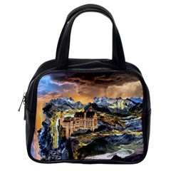 Castle Fantasy Landscape Stormy Classic Handbag (one Side) by Pakrebo