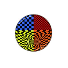 Checkerboard Again 7 Hat Clip Ball Marker (10 Pack) by impacteesstreetwearseven