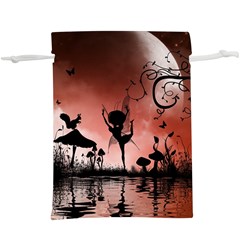 Little Fairy Dancing In The Night  Lightweight Drawstring Pouch (xl) by FantasyWorld7