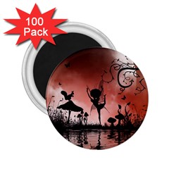 Little Fairy Dancing In The Night 2 25  Magnets (100 Pack)  by FantasyWorld7