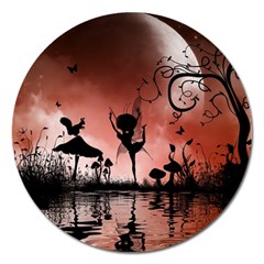 Little Fairy Dancing In The Night Magnet 5  (round)