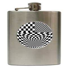 Checkerboard Again 6 Hip Flask (6 Oz) by impacteesstreetwearseven