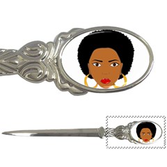 African American Woman With ?urly Hair Letter Opener by bumblebamboo