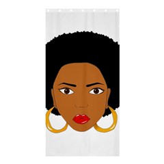 African American Woman With ?urly Hair Shower Curtain 36  X 72  (stall)  by bumblebamboo