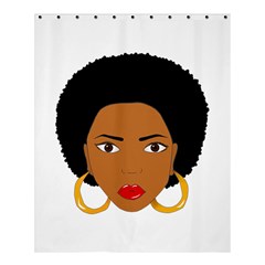 African American Woman With ?urly Hair Shower Curtain 60  X 72  (medium)  by bumblebamboo