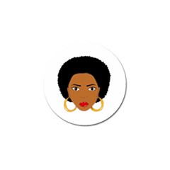 African American Woman With ?urly Hair Golf Ball Marker (10 Pack) by bumblebamboo