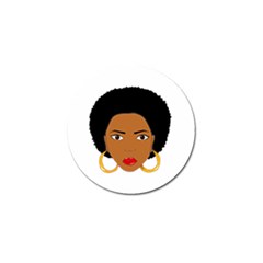 African American Woman With ?urly Hair Golf Ball Marker by bumblebamboo