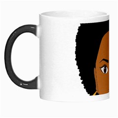 African American Woman With ?urly Hair Morph Mugs by bumblebamboo