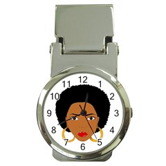 African American Woman With ?urly Hair Money Clip Watches