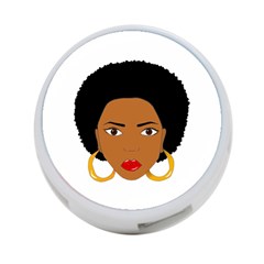 African American Woman With ?urly Hair 4-port Usb Hub (two Sides) by bumblebamboo