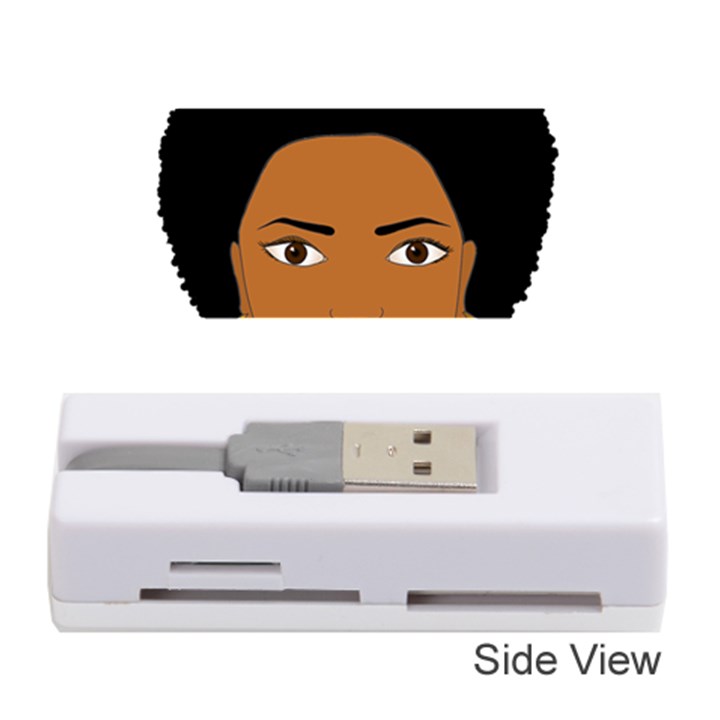 African American woman with сurly hair Memory Card Reader (Stick)