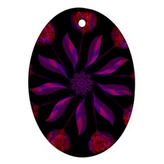Background Purple Black Red Ornament (oval) by Pakrebo