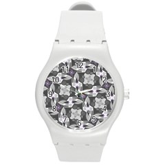 Ornament Pattern Background Round Plastic Sport Watch (m) by Pakrebo