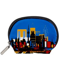 Architecture City House Window Accessory Pouch (small) by Pakrebo