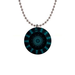 Ornament District Turquoise 1  Button Necklace by Pakrebo