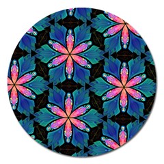 Ornament Digital Color Colorful Magnet 5  (round)