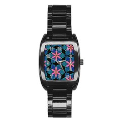 Ornament Digital Color Colorful Stainless Steel Barrel Watch by Pakrebo