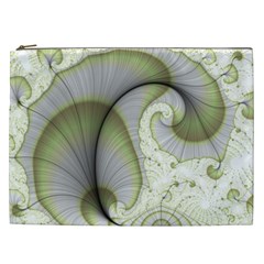 Graphic Fractal Eddy Curlicue Leaf Cosmetic Bag (xxl) by Pakrebo