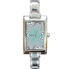 Digital Art Fractal Abstract Rectangle Italian Charm Watch by Pakrebo