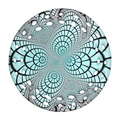 Digital Art Fractal Abstract Round Filigree Ornament (two Sides)